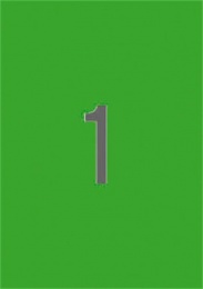 Etikett, 210x297 mm, színes, APLI, zöld, 20 etikett/csomag