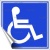 Információs matrica, 10x10 cm, rokkant piktogram